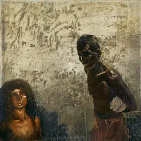 Bhattacharjee, Bikash (Artist). "And Dhananjay", 1992 | Painting
