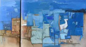 Ramkumar (Artist). Untitled (Varanasi), 1965 | Painting