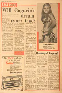 Abbas, Khwaja Ahmad (Columnist). Will Gagarin's Dream Come True ?. In <i>Blitz - India's Greatest Weekly.</i> p. 24. Bombay: R.K. Karanjia, 05 December 1970 | Essay | CinemaEducation | 00465207