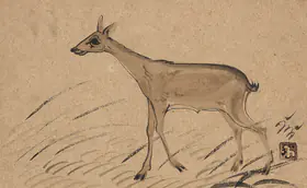 Bose, Nandalal (Artist). Untitled (Deer), 1915 | Painting