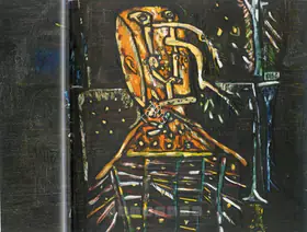Souza, F.N. (Artist). Orange Head, 1963 | Painting