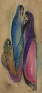 Bendre, N.S. (Artist). Untitled (Village Women), n.d. | Painting