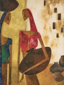 Prajapati, Bharti (Artist). Mother Earth, 2005 | Painting