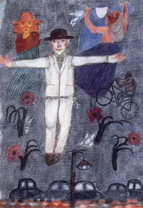 Singh, Arpita (Artist). Untitled, 1987 | Drawing