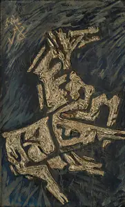 Husain, M.F. (Artist). Horse, c. late 1960s | Painting