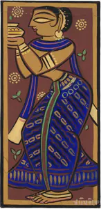 Roy, Jamini (Artist). Untitled (Gopini), circa 1940s | Painting
