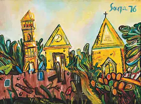 Souza, F.N. (Artist). Landscape, 1976 | Painting