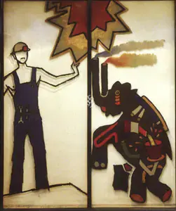 Husain, M.F. (Artist). Panel, 1989 | Painting