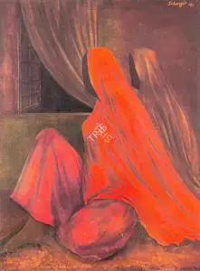 Jani, Jehangir (Artist). Women by a Window, 1990 | Painting