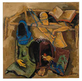 Husain, M.F. (Artist). Earth (Autobiography Series), c. early 1990s | Painting