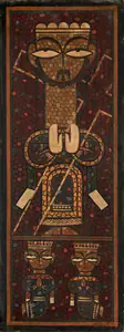 Roy, Jamini (Artist). Christ with Cross, n.d. | Painting