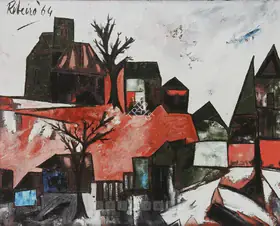 Ribeiro, Lance (Artist). Landscape With Trees, 1964 | Painting