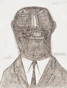 Souza, F.N. (Artist). Louis Armstrong, 1956 | Drawing