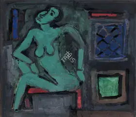 Raza, S.H. (Artist). Untitled, 1955 | Painting