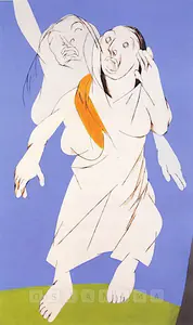 Mehta, Tyeb (Artist). Two Figures, 1994 | Painting