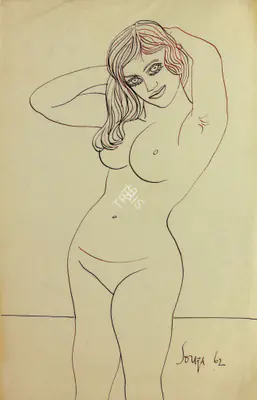 Souza, F.N. (Artist). Untitled, 1962 | Drawing