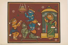 Roy, Jamini (Artist). Untitled (Makhan Chor), n.d. | Graphic Art