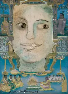 Menon, Anjolie Ela (Artist). A Certain Smile, 1998 | Painting