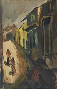 Gade, H.A. (Artist). A Street Scene, n.d. | Painting
