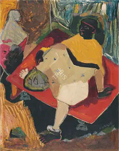 Husain, M.F. (Artist). A Woman, n.d. | Painting