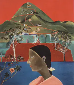 Khakhar, Bhupen (Artist). Profile Portrait of Nilima, n.d. | Painting