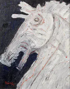 Husain, M.F. (Artist). Horse's Head, 1970 | Painting