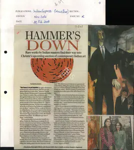 Kalra, Vandana (Reporter). Hammer's Down, 22 February 2008 | Newspaper Clipping | 00854652