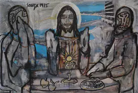 Souza, F.N. (Artist). Supper At Emmaus, 1975 | Painting