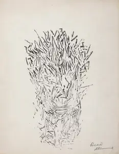 Khanna, Krishen (Artist). Head, n.d. | Drawing