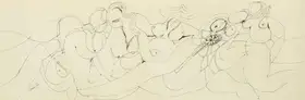 Chandra, Avinash (Artist). Untitled (Figures), 1963 | Drawing