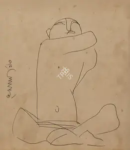 Bandopadhyay, Ramananda (Artist). Untitled, 1990 | Drawing