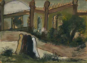 Mookherjea, Sailoz (Artist). On the way to Nizamuddin, 1957 | Painting