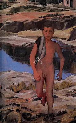 Patwardhan, Sudhir (Artist). Boy, 1988 | Painting
