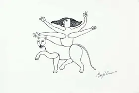 Bawa, Manjit (Artist). Untitled (Durga), 1999 | Drawing