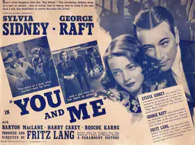 Lang, Fritz (Producer), You and Me, 1938 | Handbill