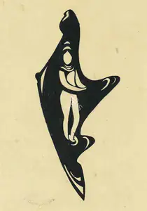Tagore, Rabindranath (Artist). Untitled (Mother India), n.d. | Print