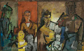 Husain, M.F. (Artist). Untitled (Keehn Family Portrait), 1959 | Painting