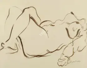 Naqsh, Jamil (Artist). Untitled (Reclining Woman), 1972 | Painting
