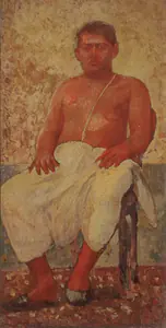 Roy, Jamini (Artist). Portrait of Bani Nath Chatterjee, n.d. | Painting