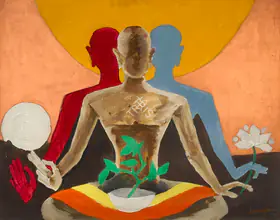 Husain, M.F. (Artist). Untitled (Buddhism), 1979 | Painting