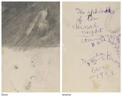 Sher-Gil, Amrita (Artist). The Sphinx of the Eternal Night, 1924 | Drawing