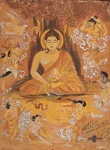 Khastgir, Sudhir (Artist). The Temptation Of Buddha, 1945 | Painting