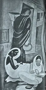 Chavda, Shiavax (Artist). Three Woman, 1946 | Painting