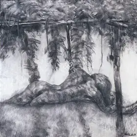 Bhattacharjee, Bikash (Artist). Lovers, 1999 | Painting