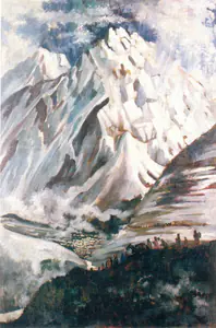 Chakravorty, Ramendranath (Artist). Holy Badrinath, n.d. | Painting