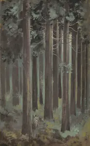 Bose, Nandalal (Artist). Tagdah Forest, 1938 | Painting
