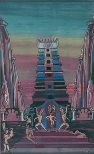 Sabavala, Jehangir (Artist). Before The Temple, 1943 | Painting