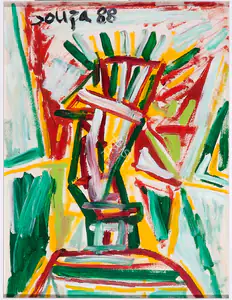 Souza, F.N. (Artist). Untitled (Head), 1988 | Painting