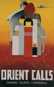 Satomi, After Munetsugo (Artist). Orient Calls, 1936 | Travel Publicity Related Art & Poster