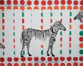 Singh, Anjum (Artist). Zebra Crossing, 2003 | Painting